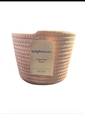brightroom Coiled Rope Basket - Blush Pink